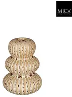 Mica Decorations kandelaar keramiek  11x15.5cm bruin kopen?