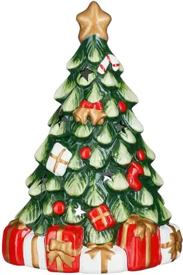 Mica Decorations kerstfiguur keramiek kerstboom 18.5x14x27cm groen