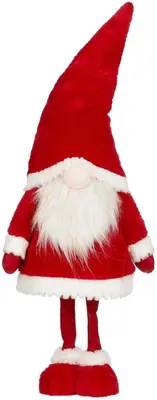 Mica Decorations kerstfiguur polyester gnoom 30x21x80cm rood