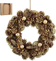 Mica Decorations krans eton 45cm goud - afbeelding 1