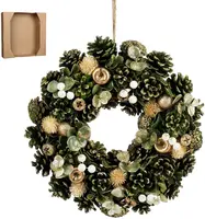 Mica Decorations krans georgie 34cm groen - afbeelding 1