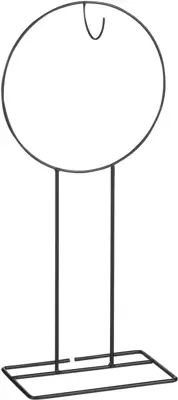 Mica Decorations kranshouder metaal 30x17x65cm zwart