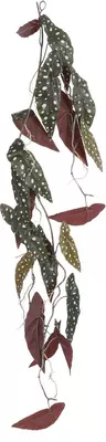 Mica Decorations kunst hangplant begonia 115cm donkergroen - afbeelding 1