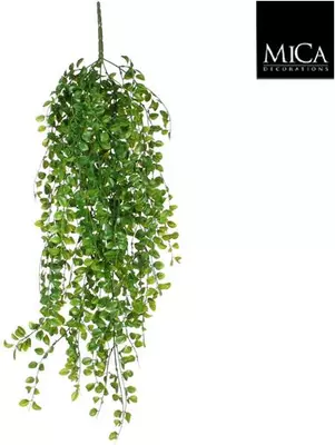 Mica Decorations kunst hangplant ficus 81cm groen - afbeelding 1