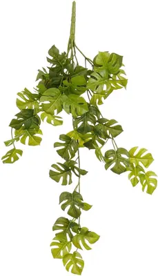 Mica Decorations kunst hangplant monstera 65cm groen - afbeelding 1