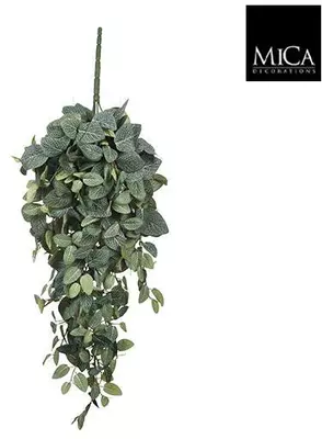 Mica Decorations kunst hangplant pilea 70cm groen - afbeelding 1