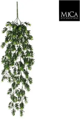 Mica Decorations kunst hangplant schefflera 75cm groen - afbeelding 1