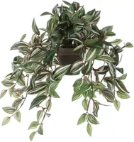 Mica Decorations kunst hangplant tradescantia 45cm groen - afbeelding 1