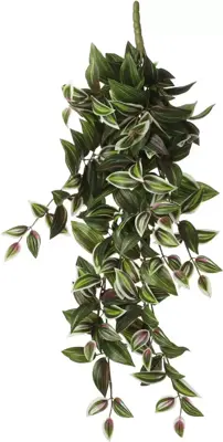 Mica Decorations kunst hangplant tradescantia 54cm groen - afbeelding 1