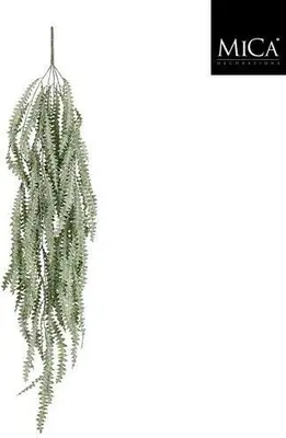 Mica Decorations kunst hangplant varen 102cm groen - afbeelding 1
