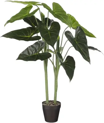Mica Decorations kunstplant alocasia 100cm groen - afbeelding 1