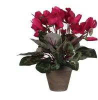 Mica Decorations kunstplant cyclaam 30cm donkerroze - afbeelding 1