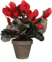 Mica Decorations kunstplant cyclaam 30cm rood - afbeelding 1