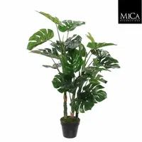 Mica Decorations kunstplant monstera 100cm groen - afbeelding 1