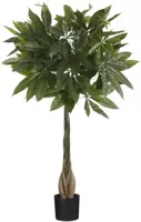 Mica Decorations kunstplant pachira 80cm groen - afbeelding 1