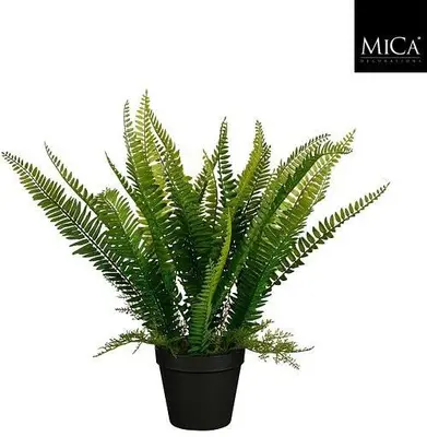 Mica Decorations kunstplant varen 47cm groen - afbeelding 1