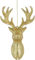Mica Decorations kunststof kerst ornament rendier 14cm goud kopen?
