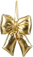 Mica Decorations kunststof kerst ornament strik 15cm goud kopen?