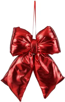 Mica Decorations kunststof kerst ornament strik 29cm rood