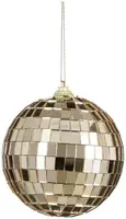 Mica Decorations kunststof kerstbal discobal 8cm champagne kopen?