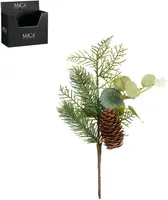 Mica Decorations kunsttak den 25cm groen - afbeelding 1