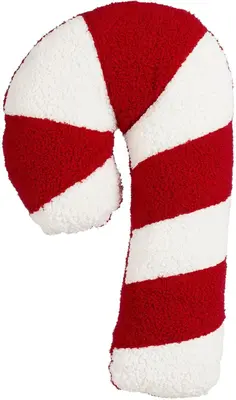 Mica Decorations kussen zuurstok 27x45cm rood, wit