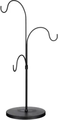 Mica Decorations ornament ijzer standaard 22x20x46cm zwart