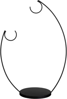 Mica Decorations ornament ijzer standaard 35x16x48cm zwart