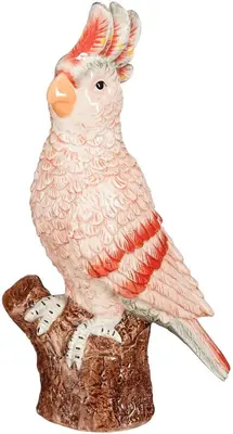 Mica Decorations ornament steen papegaai 18x12x32cm roze