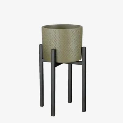 Mica Decorations plantenstandaard Ascot xl 34x34x49,5cm zwart - afbeelding 2