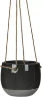 Mica Decorations Resa hangpot rond 16,5x13,5cm donkergrijs kopen?