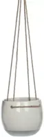 Mica Decorations Resa hangpot rond 18,5x17 cm wit
