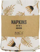 Mica Decorations servet lidia 40x40cm beige 4 stuks kopen?