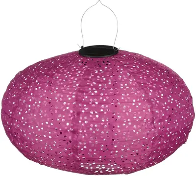 Mica Decorations Solar lantaarn led paars - 27 x 40 cm