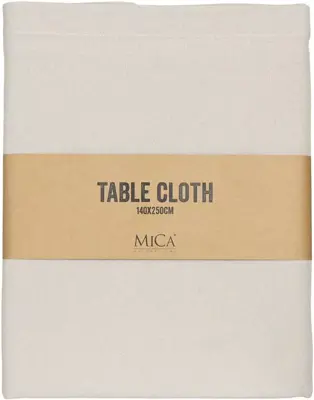 Mica Decorations tafelkleed tarano 140x250cm beige