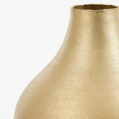 Mica Decorations vaas aluminium kyan 25x31cm champagne - afbeelding 3