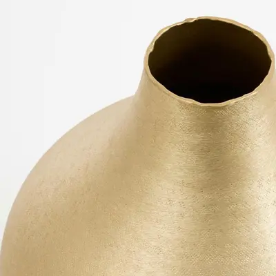 Mica Decorations vaas aluminium kyan 25x31cm champagne - afbeelding 4