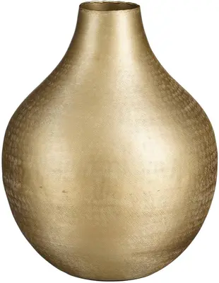 Mica Decorations vaas aluminium kyan 25x31cm champagne - afbeelding 1
