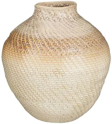 Mica Decorations vaas keramiek faye 36x38cm bruin