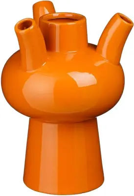 Mica Decorations vaas keramiek marlijn 19.5x27.5cm oranje