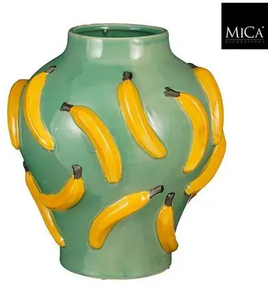 Mica Decorations vaas keramiek moza 34x37.5cm licht groen
