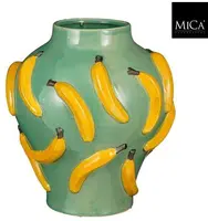 Mica Decorations vaas keramiek moza 34x37.5cm licht groen kopen?