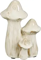 Mica Decorations vaas keramiek paddestoel 12.5x9x17cm off white kopen?