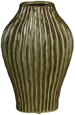 Mica Decorations vaas keramiek timo 24x32cm groen - afbeelding 1