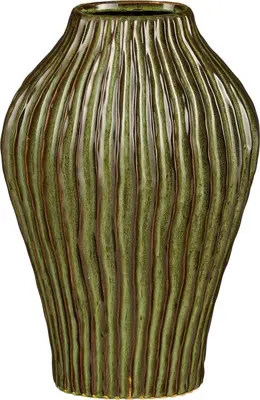 Mica Decorations vaas keramiek timo 25x40cm groen