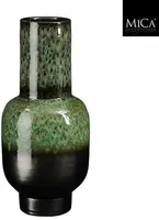 Mica Decorations vaas terracotta lizz 22x48cm donker groen - afbeelding 1