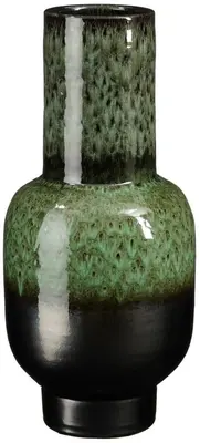 Mica Decorations vaas terracotta lizz 22x48cm donker groen - afbeelding 2