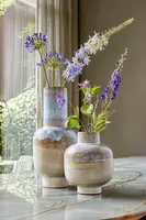 Mica Decorations vaas terracotta lizz 22x48cm grijs - afbeelding 3