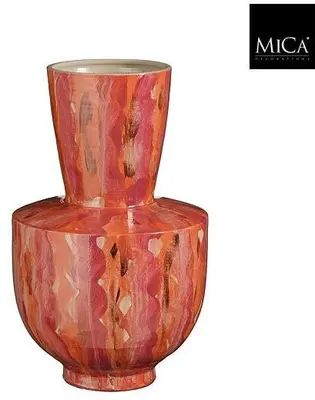 Mica Decorations vaas terracotta nigel 29x45cm donker roze