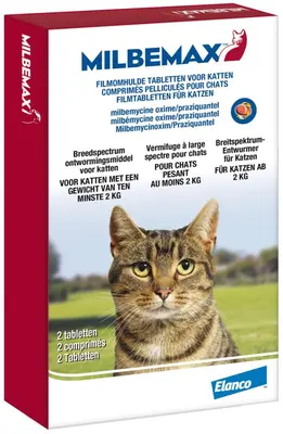 Milbemax Grote Kat – Ontwormingstabletten (2 stuks) - afbeelding 1